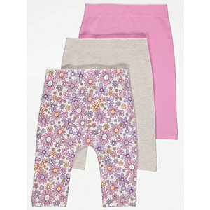 Assorted Floral and Spot Frill Leggings 5 Pack, Baby