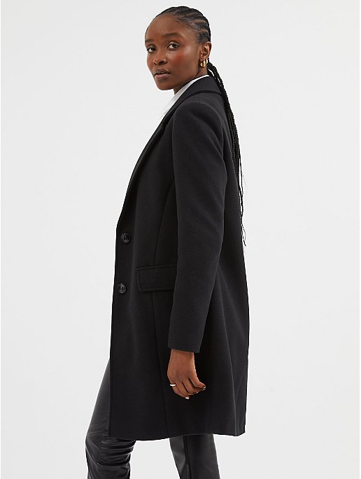 Black Longline Formal Coat | Women | George at ASDA