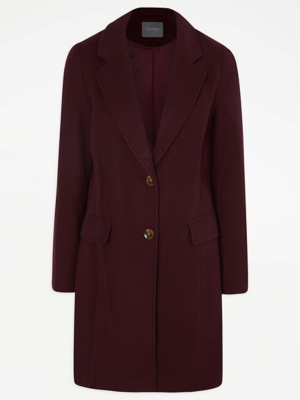 Ladies Coats Asda Burgundy Coat Burgundy Faux Fur Hooded Short