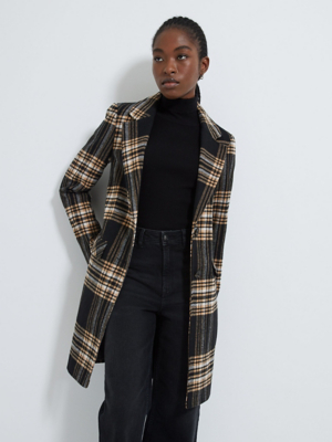 Black Checked Formal Coat Women at ASDA