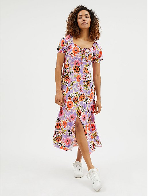 Lilac Floral Midi Dress | Women | George at ASDA