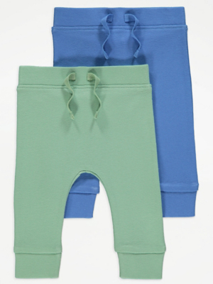 Plain Joggers 2 Pack Baby at ASDA