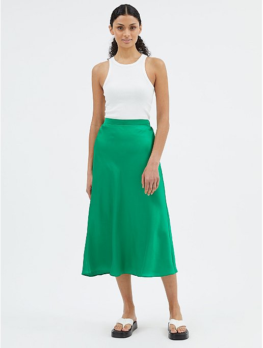 Green Satin Skirt | Women | George at ASDA