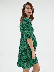 Blue Leopard Print Flared Mini Dress | Women | George at ASDA