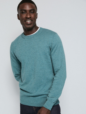 Teal Lightweight Knitted Jumper Men at ASDA