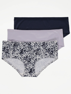 Floral Short Knickers 3 Pack Lingerie at ASDA