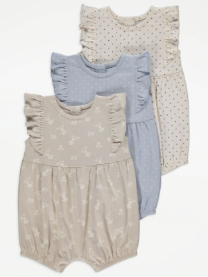 Floral Spot All In One Rompers Pack