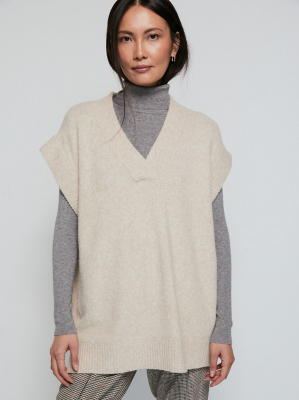 Neutral Knitted Sleeveless Vest Women at ASDA