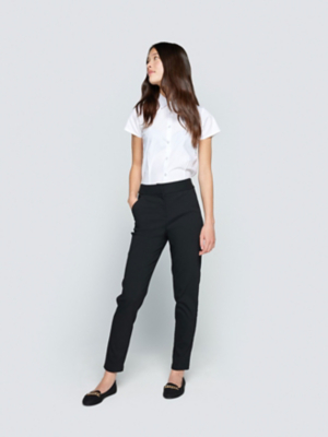 Senior Girls Black Skinny Leg School Trousers School George at