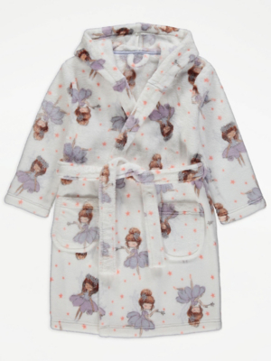 Fairy Star Fleece Dressing Gown Kids at ASDA