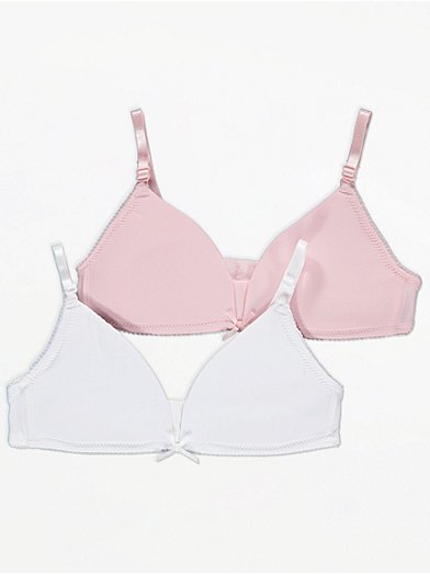 32D 2 PK Plunge Bra Underwired George Asda One Pale Nude Pink One Navy Bnwt  £4.99 - PicClick UK