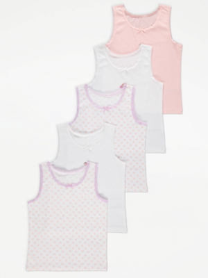 Unicorn Rainbow Vests 5 Pack Kids at ASDA