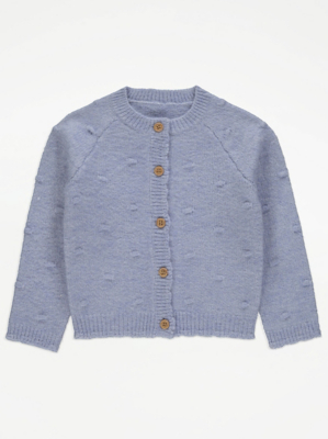 Blue Knitted Bobble Cardigan Kids at ASDA