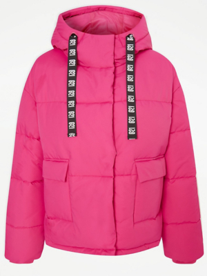 G21 Bright Pink Padded Coat Women at ASDA