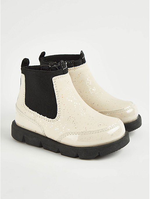 flydende Moden lave mad Cream Speckled Chelsea Boots | Kids | George at ASDA