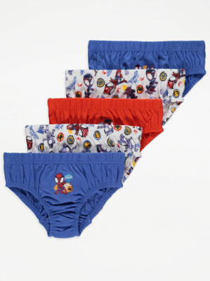 Marvel SpiderMan and Friends Briefs 5 Pack Kids at ASDA