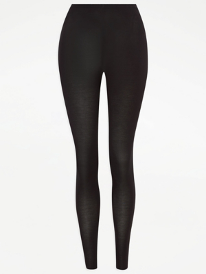 Black Thermal Leggings Lingerie at ASDA