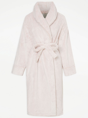 Pink Fleece Dressing Gown Lingerie at ASDA