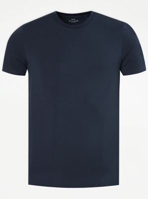 Navy Muscle Fit TShirt Men at ASDA