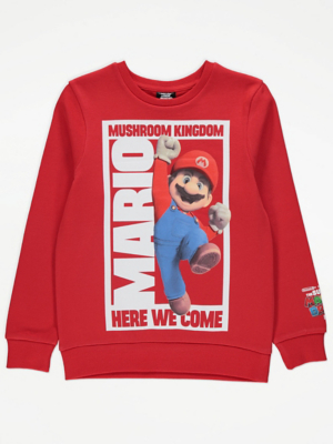 Super Mario Bros Movie Mario Graphic Sweatshirt Kids at ASDA