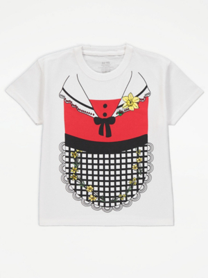 Welsh Traditional Costume White TShirt Kids at ASDA