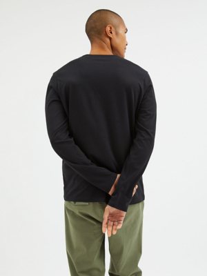 Jerzees Big Boys' Heavyweight Crewneck Long-Sleeve T-Shirt, XL, Black - 50% Cotton 50% Polyester
