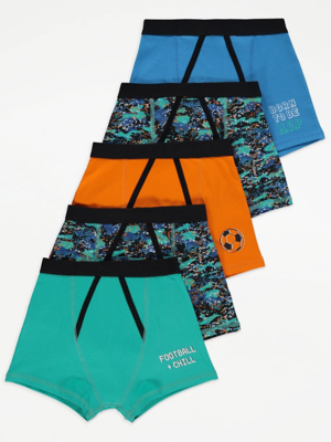 Football Trunks 5 Pack Kids at ASDA