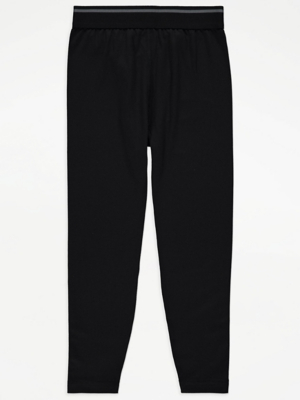 Black Base Layer Thermal Leggings Kids at ASDA