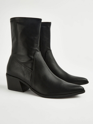 Black Western Sock Boots Women at ASDA