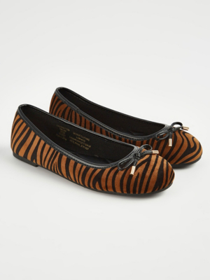 Zebra Asda Ballet Slippers Patent Asda George Flat Shoes Asda