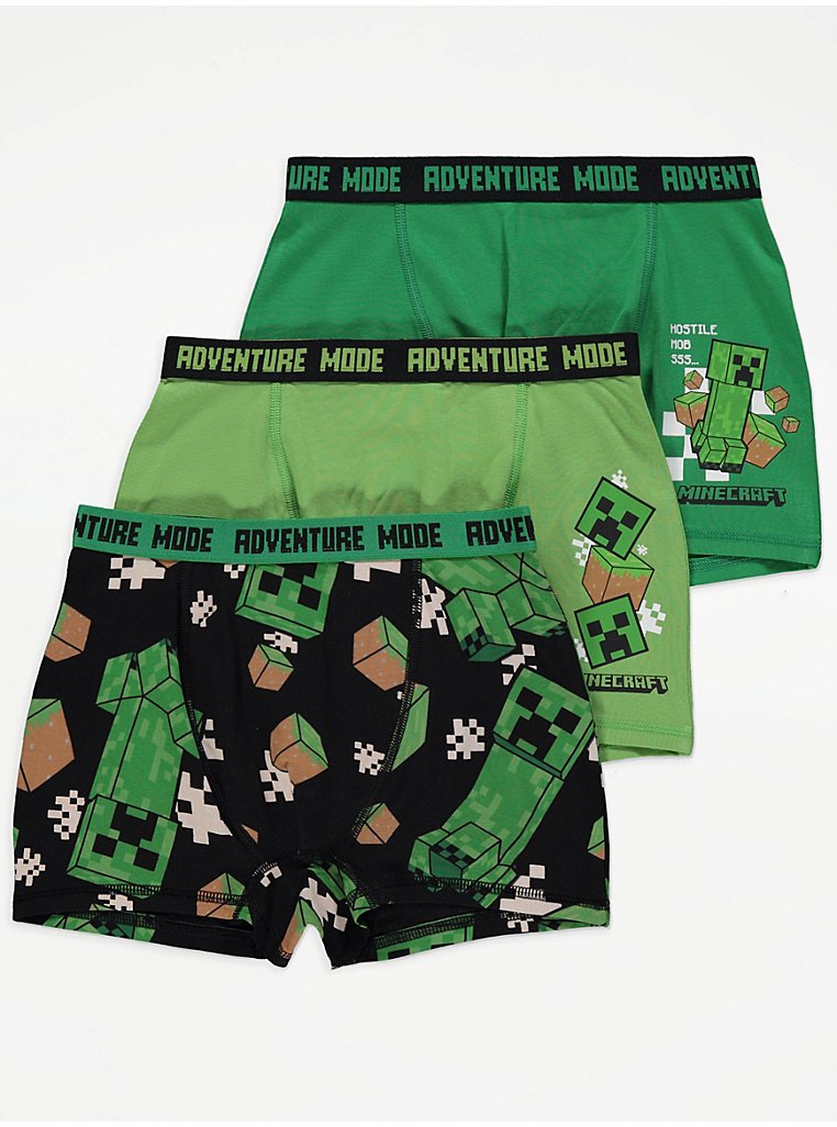 Buy Minecraft Trunks 3 Pack 9-10 years, Underwear and socks