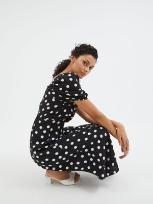Midi Dress George Polka Dot Dress Buy Lipsy Navy Blue White Polka