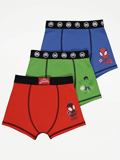 Marvel Avengers Spider-Man Boys Trunks Boxer Shorts Underwear