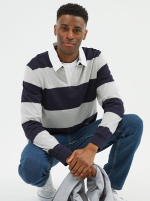 Striped Rugby Shirt Men at ASDA