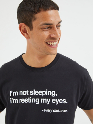 Black I’m Not Sleeping TShirt Men at ASDA