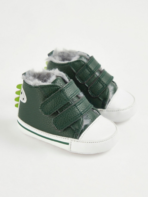 Green Dinosaur High Top Trainers Baby George at ASDA