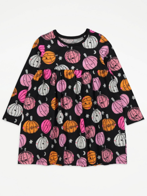 Halloween Bright Pumpkin Dress Kids at ASDA