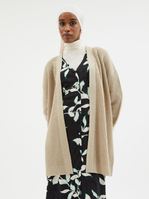 Neutral Chunky Knit Cardigan | Women | George at ASDA