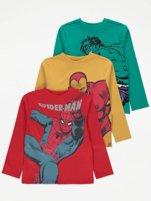 Boy's Long-sleeved Blouse White Marvel Super Heroes