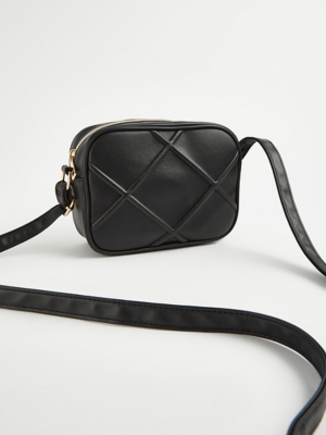 Black Quilted Cross Body Bag Women at ASDA