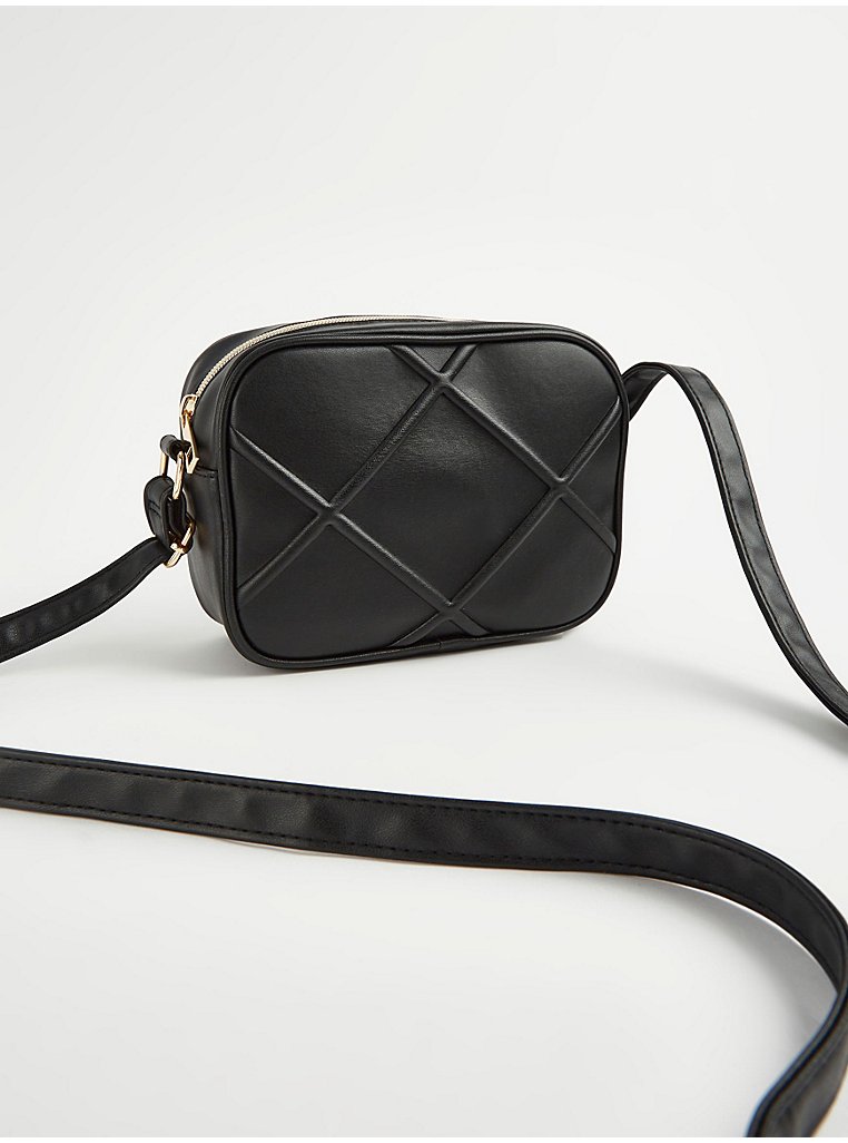 Black Quilted Cross Body Bag | Women | George at ASDA