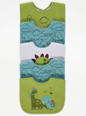 Dinosaur Bibs 5 Pack | Baby | George at ASDA