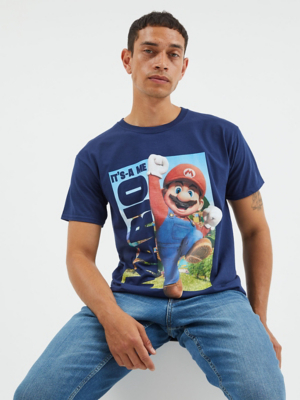 Super Mario Bros Movie Mario Graphic TShirt Men at ASDA