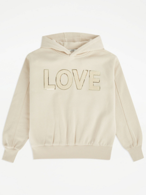 Cream Love Slogan Oversized Hoodie | Kids | George at ASDA