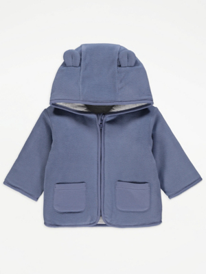 Blue Padded Fleece Jacket Baby at ASDA
