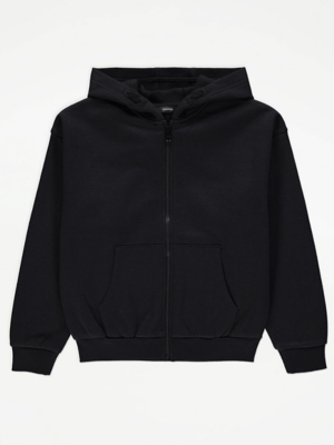 Black Zip Up Hoodie Kids at ASDA