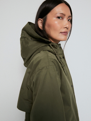Trench Coat Ladies Coats Sale Asda Khaki Belted Hooded Trench Coat