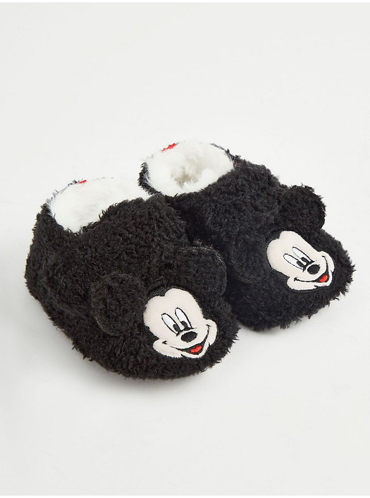 Disney Mickey Mouse Black Borg Slipper Boots | Baby | George at ASDA