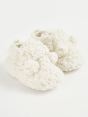 Neutral Slipper Boots Baby at ASDA