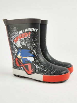Sonic The Hedgehog Speed Wellington Boots Kids George at ASDA